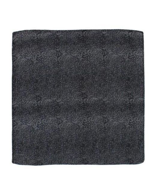Trafalgar Gray Esteban Scrolling Vines Tone On Tone Patterned Silk 12X12 Pocket Square for men