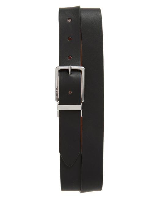 Rag & Bone Black Carter Reversible Leather Belt for men