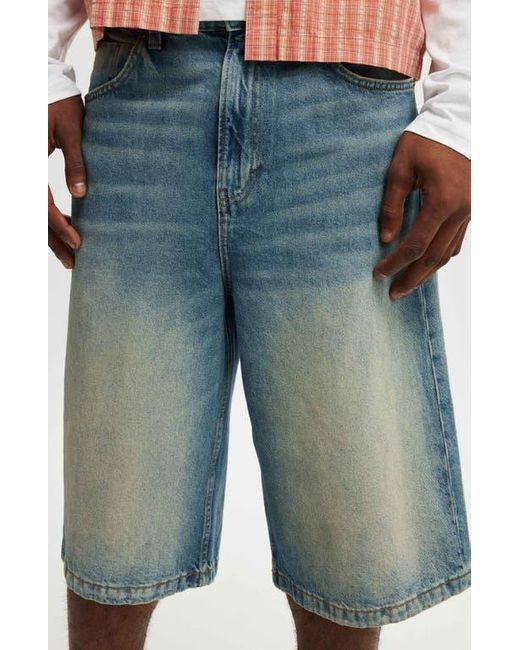 Cotton On Blue Super Baggy Jort for men