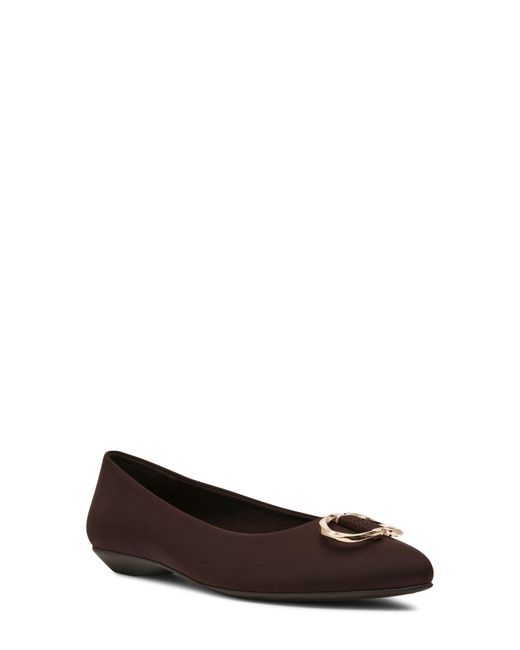 Anne Klein Black Oswego Pointed Toe Flat