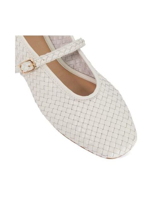 Dune White Headliner Mary Jane Flat