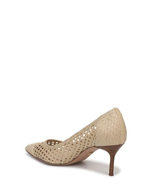 Veronica Beard Natural Rita Raffia Pointed Toe Pump