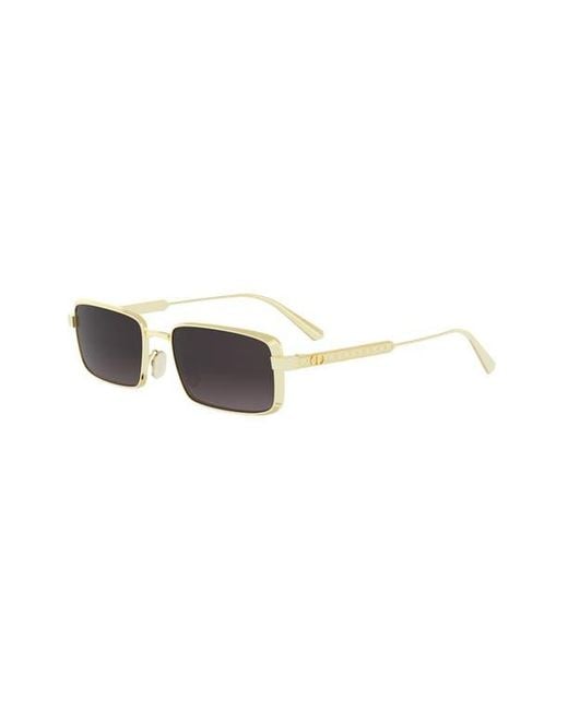 Dior Brown Cannage S2U Rectangular Sunglasses