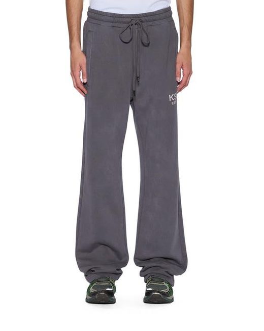 Ksubi Gray State Synthesis Relaxed Track Pants for men