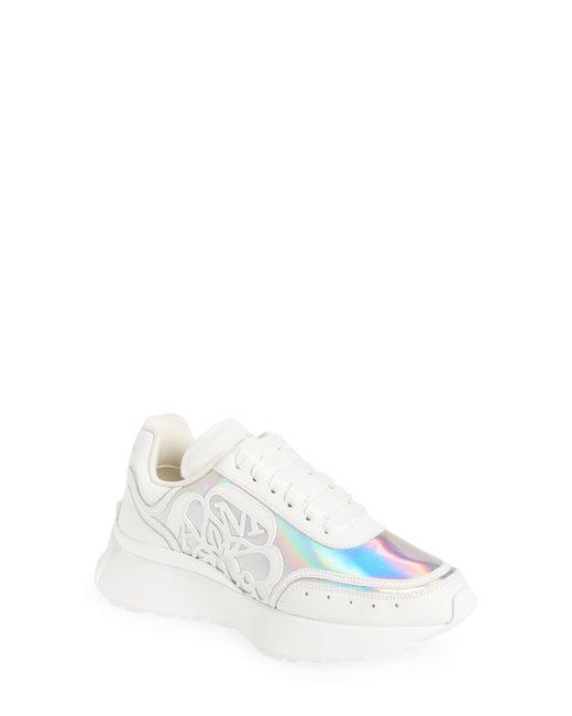 Alexander McQueen Sprint Runner Holographic Sneaker in White Lyst