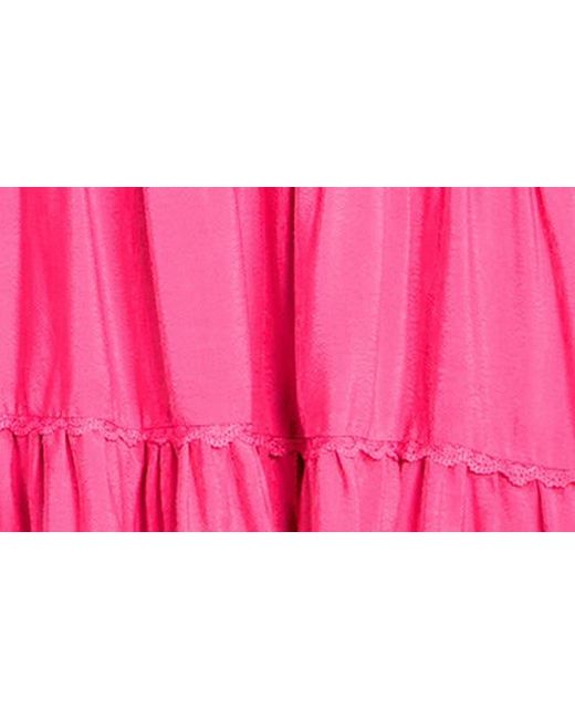 City Chic Pink Tahlia Smocked Strapless Dress