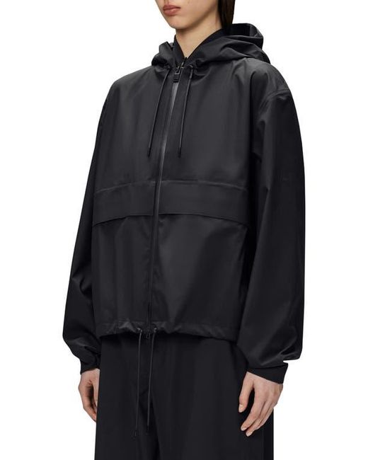 Rains Black Suva Hardshell Rain Jacket
