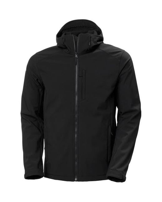 Helly Hansen Black Paramount Water Resistant Hooded Softshell Jacket for men