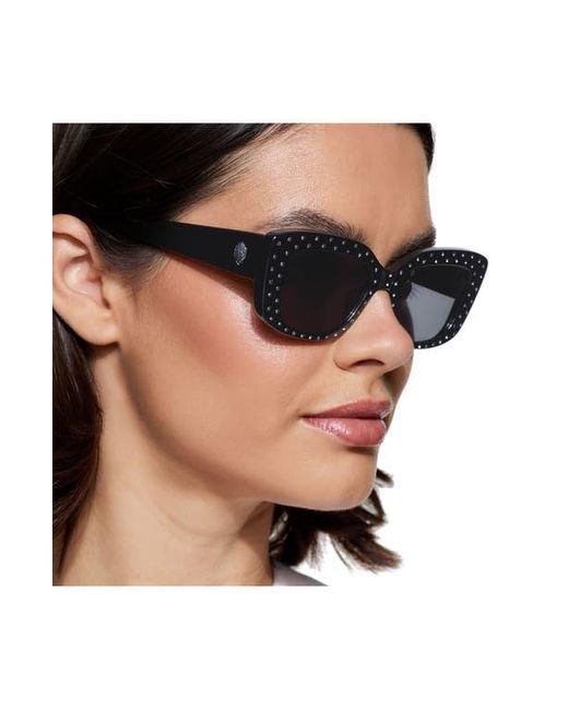 Kurt Geiger Black 52Mm Rectangular Sunglasses