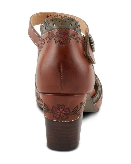 Spring Step Brown Sayyes Ankle Strap Pump
