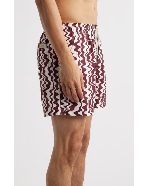 Oas Red Ruby Verve Swim Trunks for men