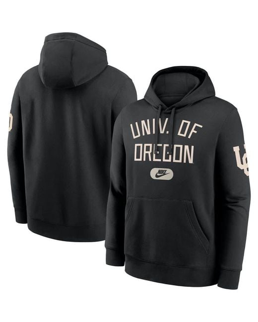 Nike Black Oregon Ducks Club Fleece Fashion Hoodie for men