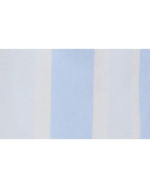 Mango Blue Belted Stripe Straight Leg Pants