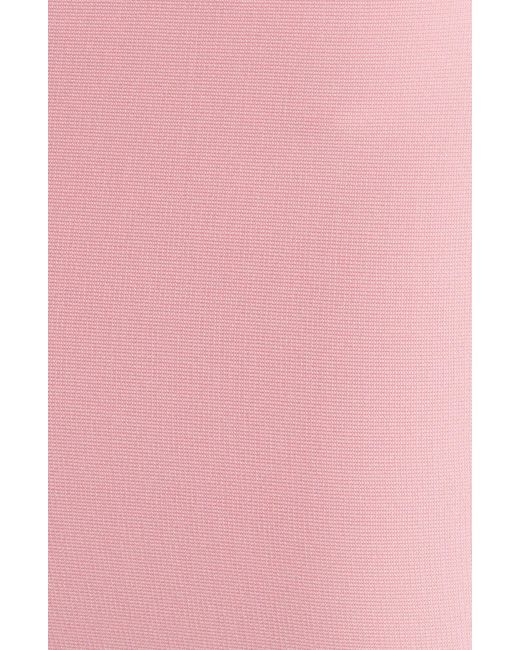 Bebe Pink Plunge Neck Bandage Dress