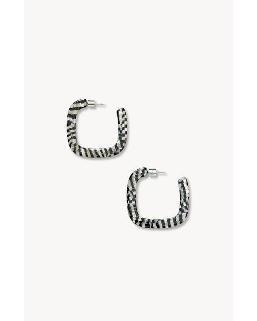 Machete Metallic Midi Square Hoops
