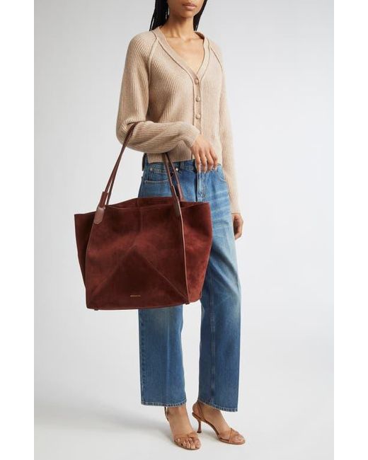 Victoria Beckham Blue Wool & Cashmere Rib Cardigan