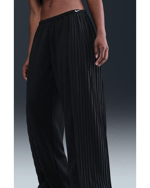 Nike Black Pleated Wide Leg Pants