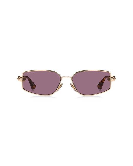 Etro Purple 59Mm Rectangular Sunglasses