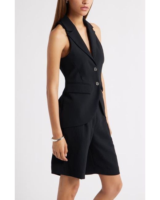 Open Edit Black The Curator Notched Lapel Vest