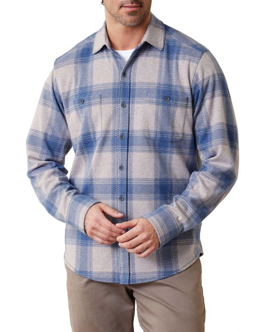 Tommy Bahama Blue Fireside Newport Plaid Knit Button-up Shirt for men