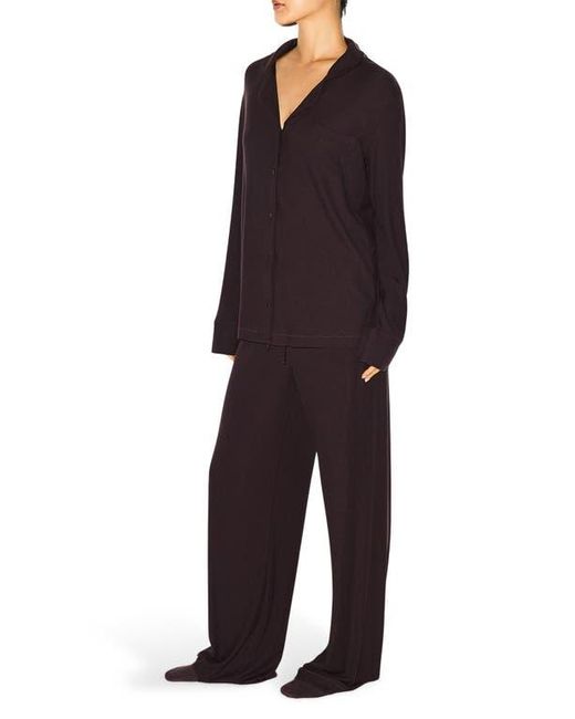 Skims Black Soft Lounge Rib Sleep Set