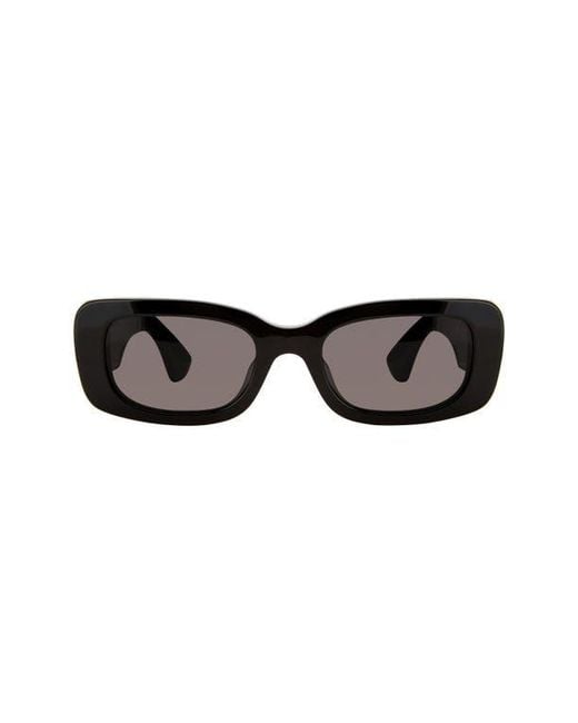 Kurt Geiger Black 52Mm Rectangular Sunglasses