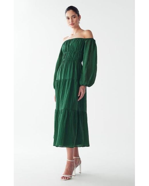Willa Women's Green Burnese Midi Dress