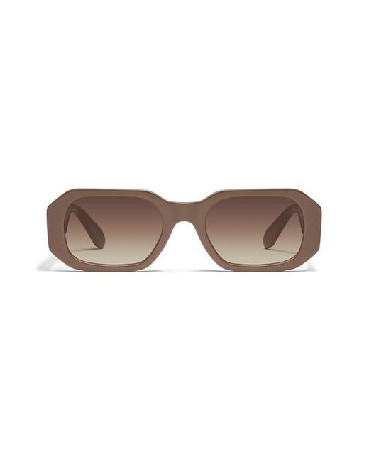 Quay Brown Hyped Up 38Mm Gradient Small Square Sunglasses