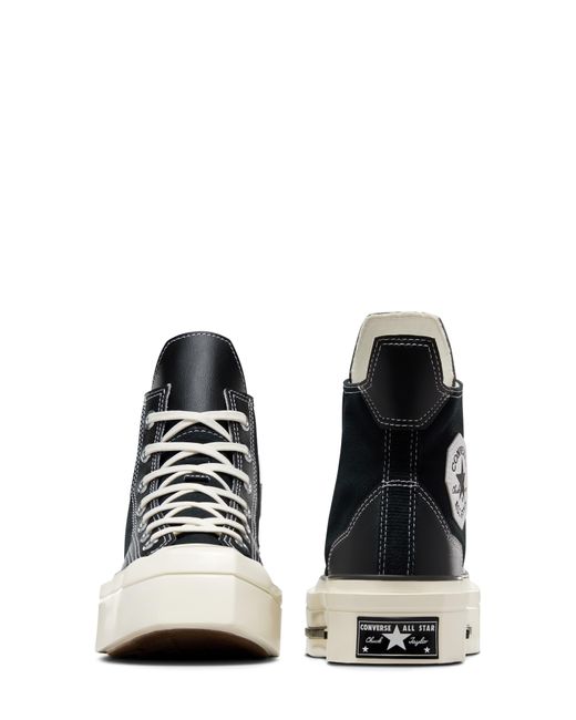 Converse Black Gender Inclusive Chuck 70 De Luxe Square Toe Platform High Top Sneaker