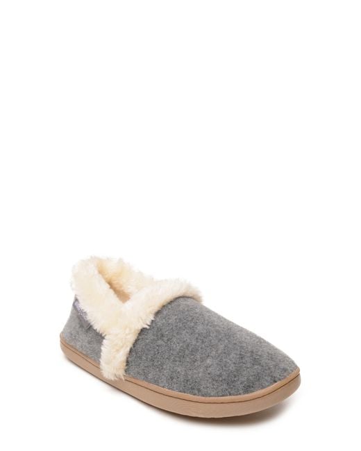 Minnetonka Gray Dina Slipper