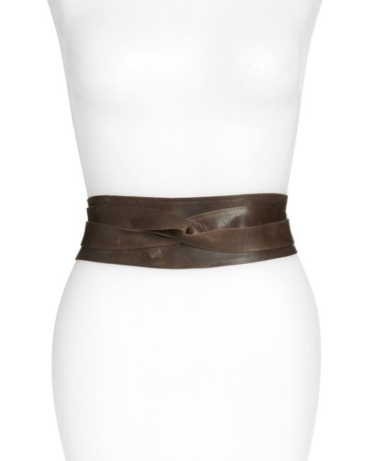 Ada White Leather Wrap Belt