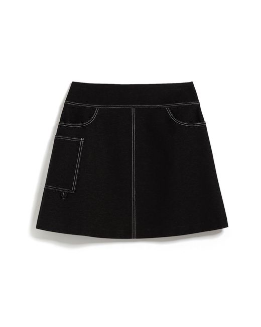 Max Mara Black Nabulus Jersey Skirt