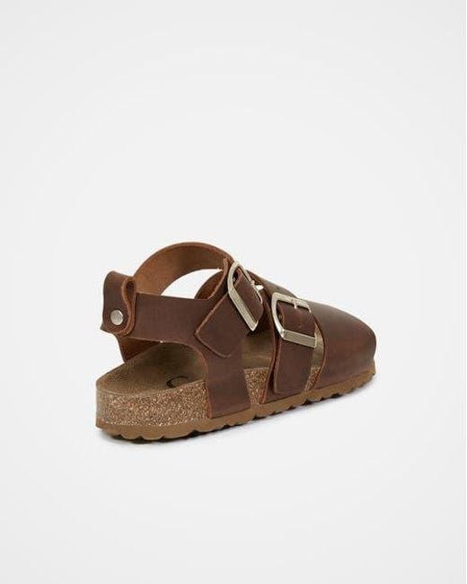 Celtic & Co. Brown An Elegant Triple Strap Sandal