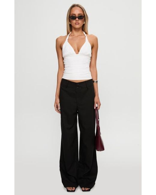 Princess Polly Black Alaina Low Rise Wide Leg Pants