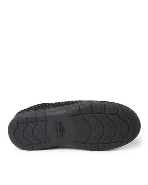 Dearfoams Black Thompson Moccasin Toe Clog Slipper for men