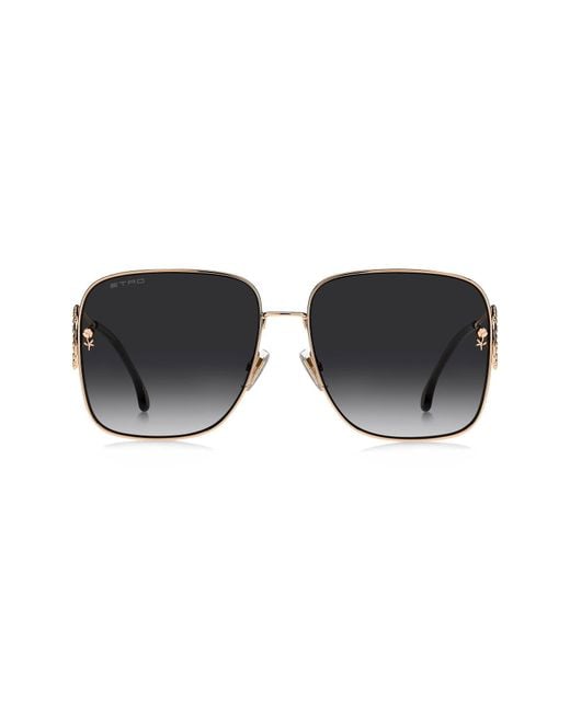 Etro Black 61Mm Gradient Square Sunglasses