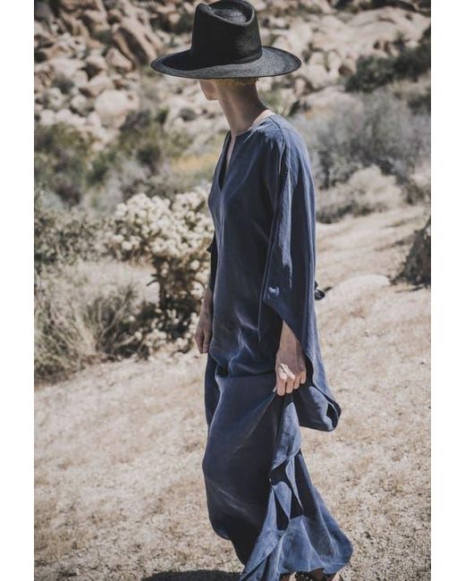 ocean + main Blue Belted Caftan