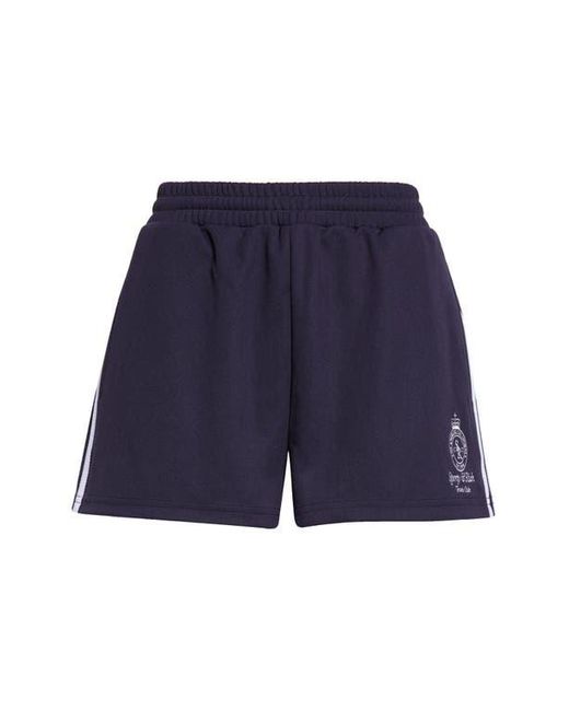 Sporty & Rich Blue Crown Tennis Embroidered Roller Shorts