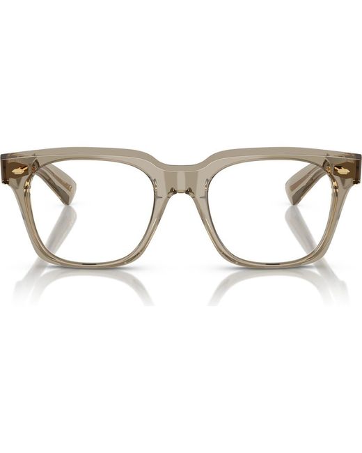 Oliver Peoples Brown 51Mm Rectangular Optical Glasses for men