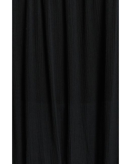 Elan Black Ruffle Trim Cover-up Dress