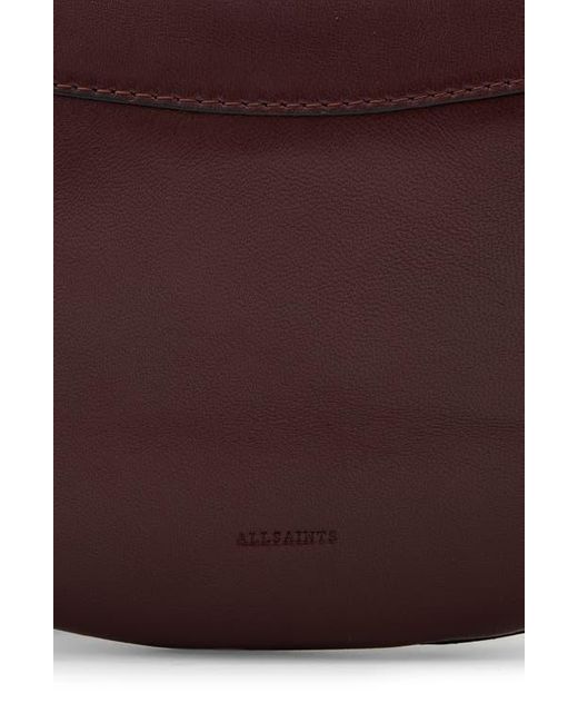 AllSaints Luna Leather Crossbody Bag in Red | Lyst