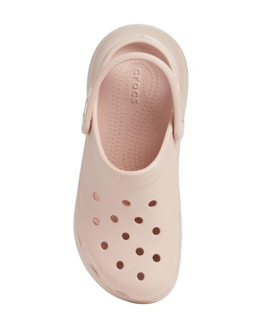 Crocs™ Classic Crush Shimmer Clog in Pink | Lyst