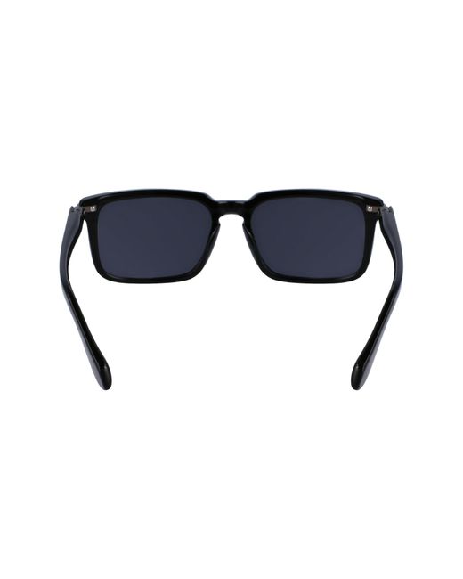 Ferragamo Blue Gancini Evolution 56mm Rectangular Sunglasses for men