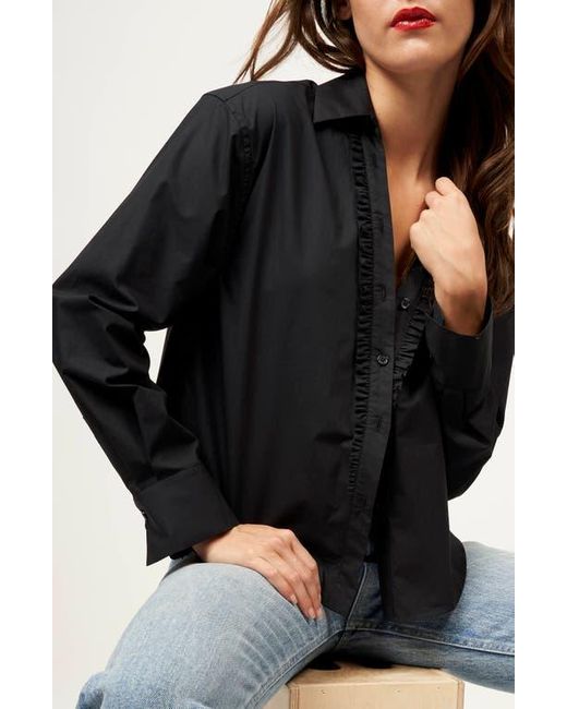 Equipment Black Aitana Ruffle Placket Button-Up Shirt