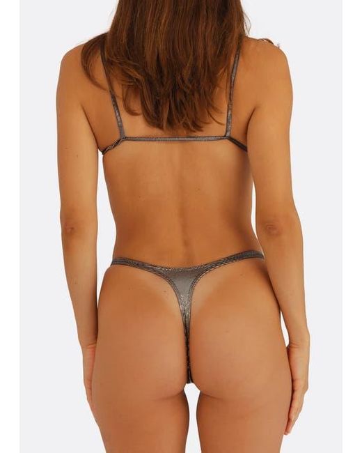 Minimale Animale Brown Nolita Thong Bikini Bottom