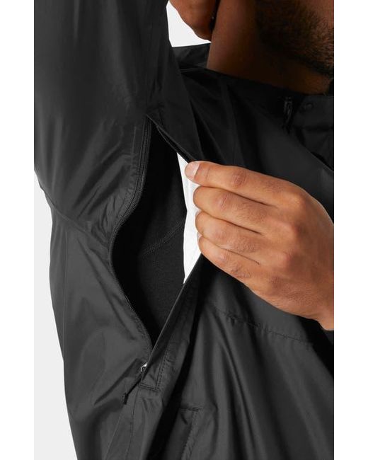 Helly Hansen Black Loke 2.0 Waterproof Packable Jacket for men