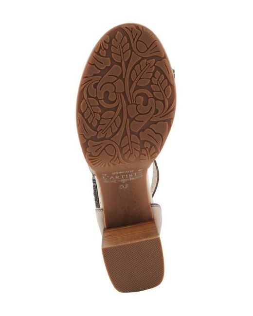 Spring Step Brown Bangles Ankle Strap Platform Sandal