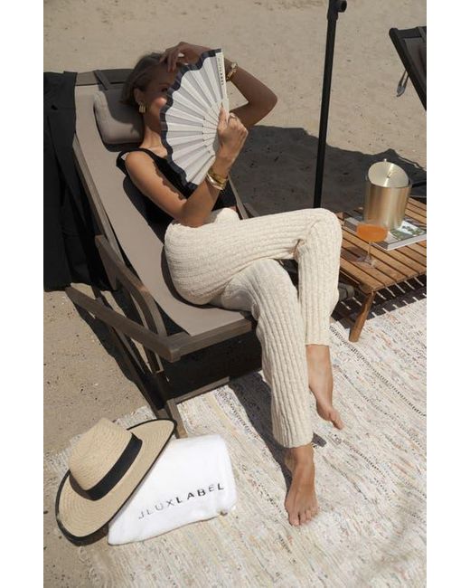 JLUXLABEL Natural Lanah Rib Knit Flare Pants