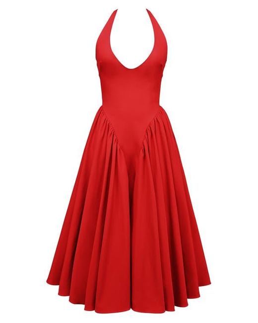 The Scarlett Nap Dress - Chili Red Textured Clip Dot – Hill