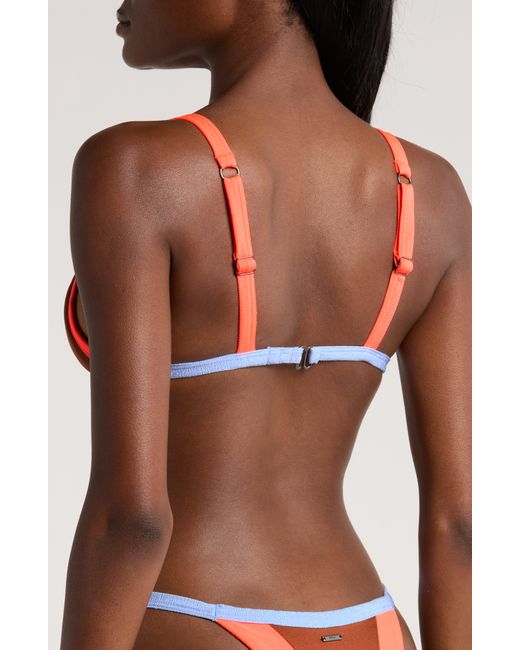 Maaji Orange Amber Rewind Reversible Bikini Top At Nordstrom